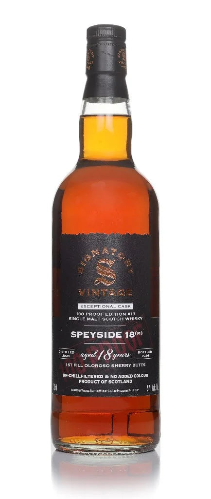 Speyside (M) 18YO Exceptional Cask Signatory 57.1% 70cl