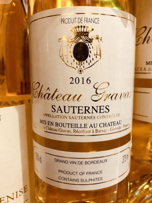 Ch Gravas 2022 Sauternes Half Bot 37.5cl