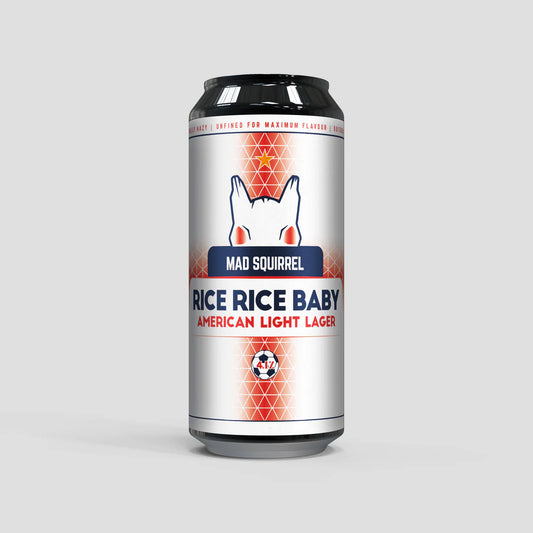 Mad Squirrel Rice Rice Baby American Light Lager 4.1% 44cl Can