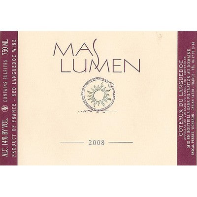 Mas Lumen AOC Languedoc Rouge 2008